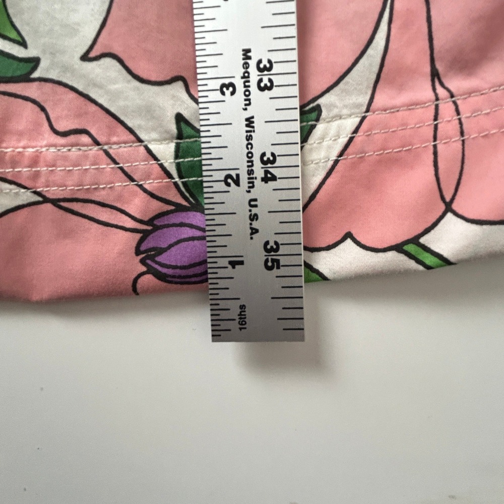 Banjanan White Pink Floral Cotton Tie Waist Dress Pockets Size M‎ - Picture 9 of 16